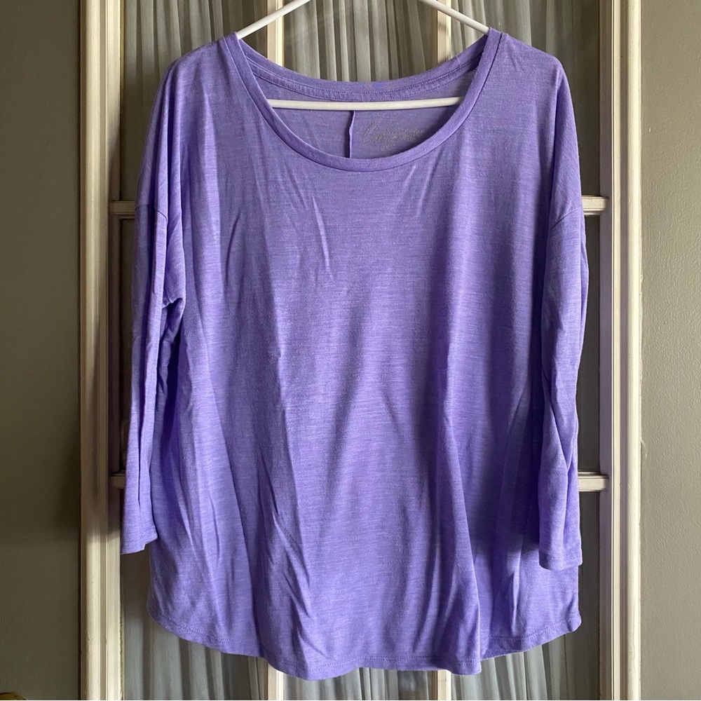City Streets Long Sleeve Purple Top